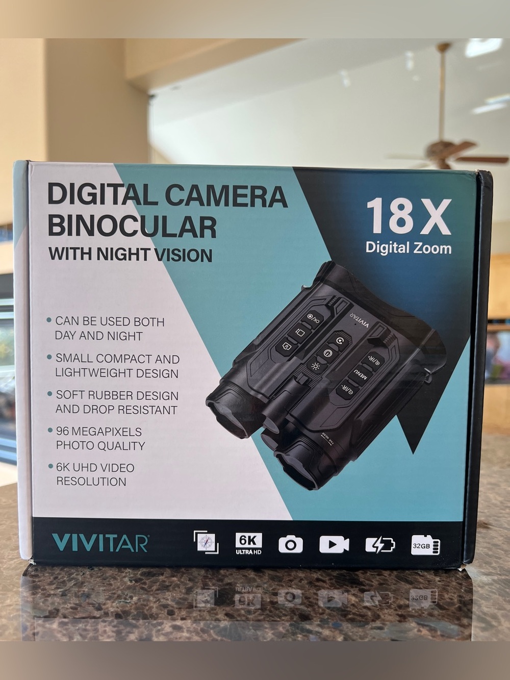 Vivitar 4K Binocular Camcorder Camera w/Night Vision